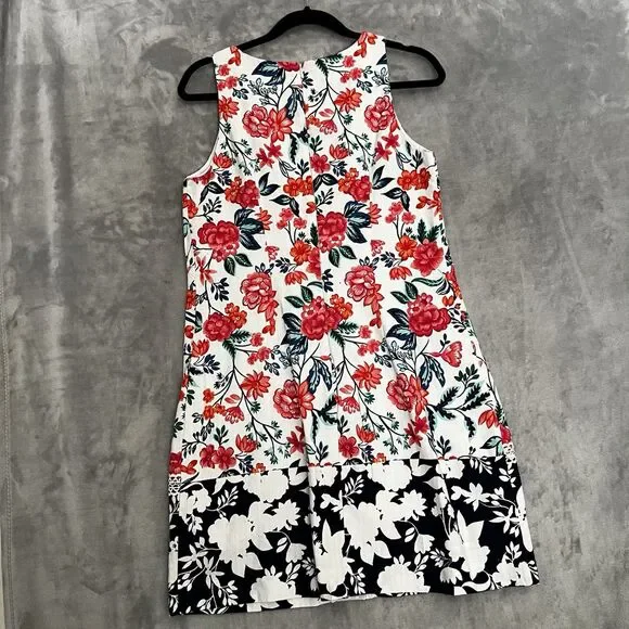Eliza J women Sleeveless Dress Floral Shift Size 8 Knee Length - Picture 10 of 12